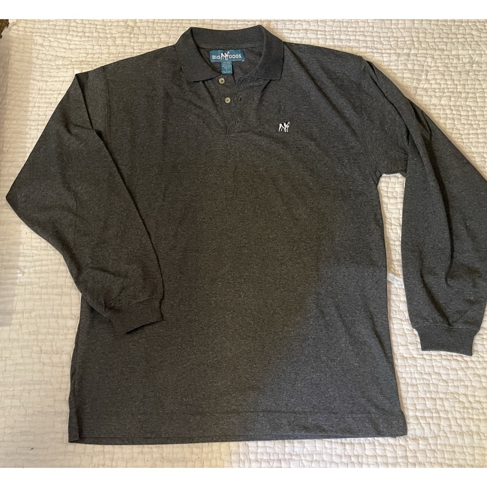 Vintage 90s Big Dogs men's size XL  long sleeve Polo